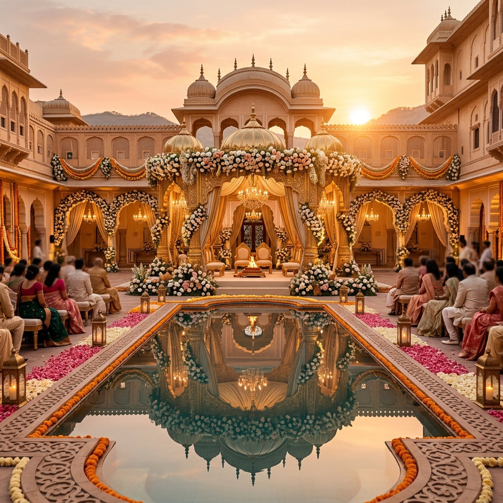 Jaipur’s Golden Hour: Designing Royal Mandaps & Palace Weddings in Rajasthan